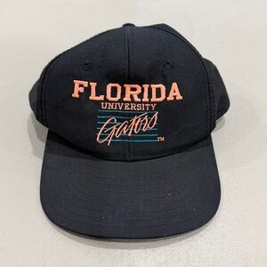 Vintage 90's Florida Gators Signature Snapback Hat Designer Cap One Size Black